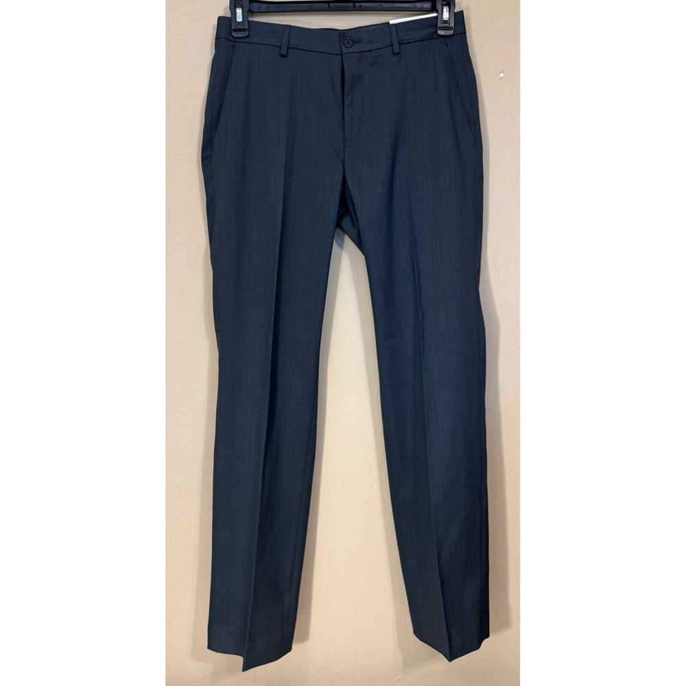 Chaps Dress Pants Men 30x30 Charcoal Classic Performance Wrinkle Resistant NEW